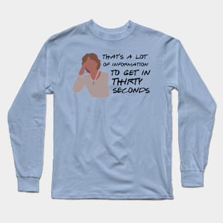 That's a lot of information to get in thirty seconds Long Sleeve T-Shirt